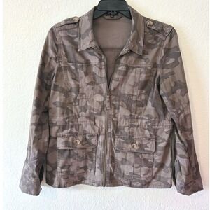 Express Camo Utility Moto Streetwear Grunge Jacket SZ M